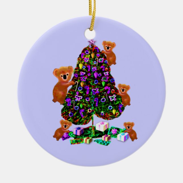 Ornamento da manhã de Natal dos Koalas (Frente)