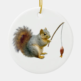 Ornamento da pesca do esquilo