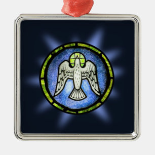 Ornamento da pomba da paz do vitral