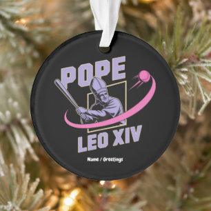 Ornamento Da Pope Leo XIV Fé de Design de Baseball Conhece C