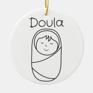Ornamento da porcelana de Doula