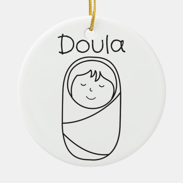 Ornamento da porcelana de Doula (Frente)