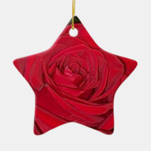 Ornamento da rosa vermelha