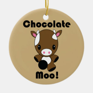 Ornamento da vaca do MOO Kawaii do chocolate