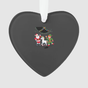 Ornamento Dabbing Papai Noel Elfo Unicórnio Natal Crianças M