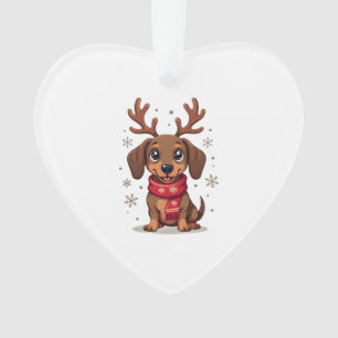 Ornamento Dachshund Alegria de Inverno