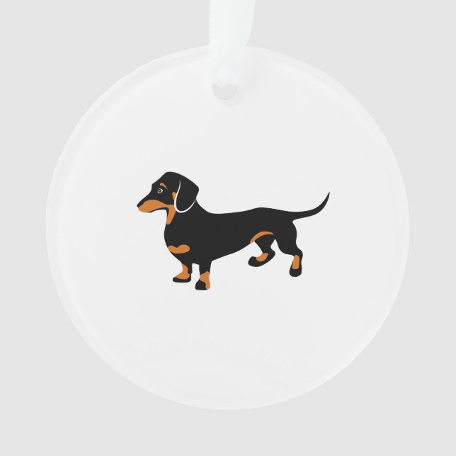 Ornamento Dachshund bonito - cão de Doxie (Frente)