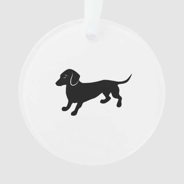 Ornamento Dachshund preto (Frente)