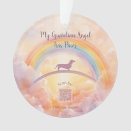 Ornamento Dachshund Rainbow Bridge Ornament – Music