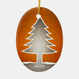 Ornamento dado forma oval da árvore de Natal -