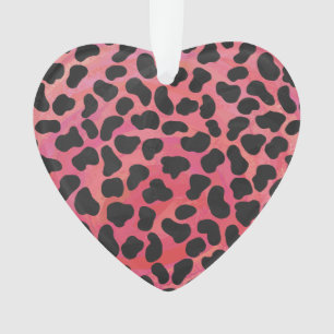 Ornamento Dalmata Estampa Preto e Vermelho