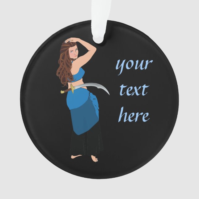 Ornamento Dançarino de barriga personalizável (Frente)