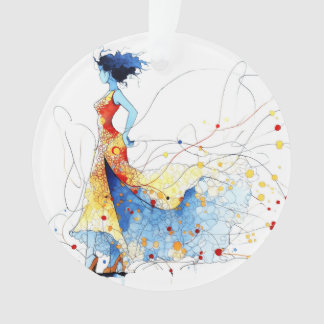 Ornamento Dançarino de Flamenco em Aquarela – Alegria em Mov