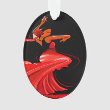 Ornamento Dançarino do Flamenco