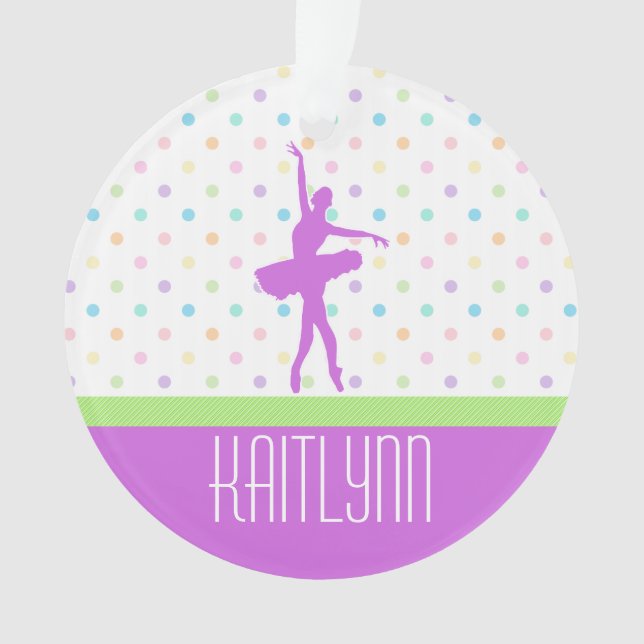 Ornamento Dançarino Polca-Pontilhado Pastel do tutu com (Frente)