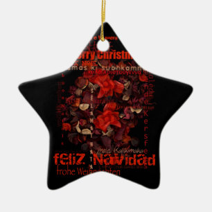 Ornamento das estrelas do Noel Navidad Noel do Mun