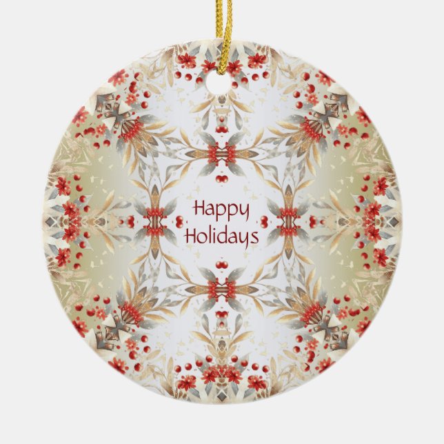 Ornamento das Flores de Férias Modernas (Frente)