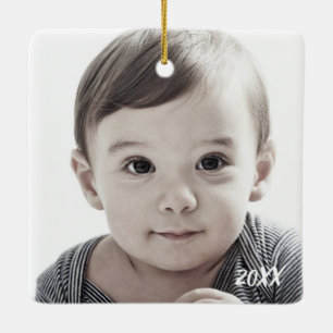 Ornamento datado da foto do Feliz Natal