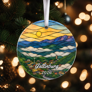 Ornamento de Acrílico Personalizado de Gatlinburg,