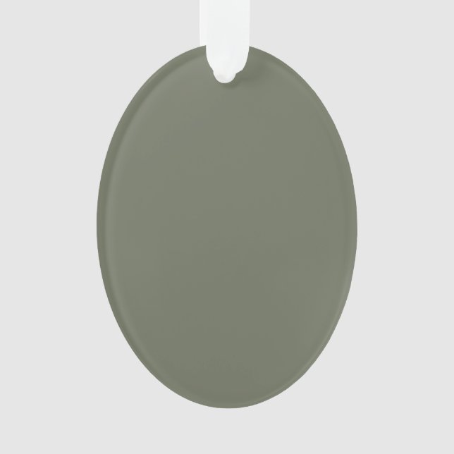Ornamento de Acrílico Verde Musgo Mínimo – Persona (Frente)