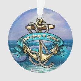 Ornamento de Âncora Náutica
