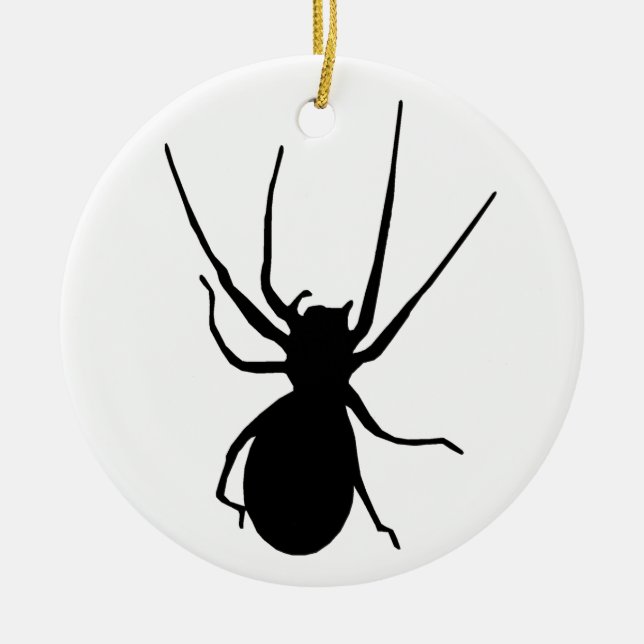 Ornamento de Aranha Negra-Halloween (Frente)