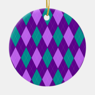 Ornamento de Argyle Roxo