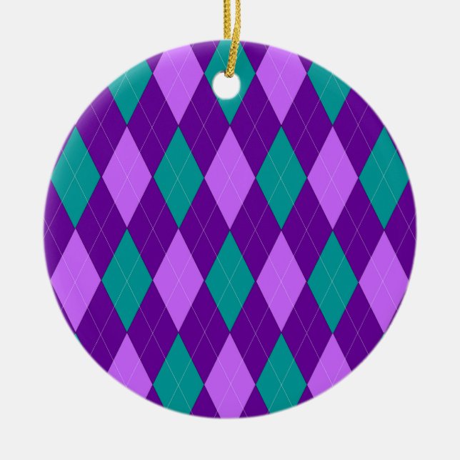 Ornamento de Argyle Roxo (Frente)