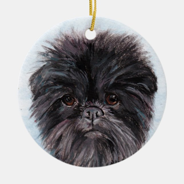Ornamento de Arte Canina Affenpinscher (Frente)
