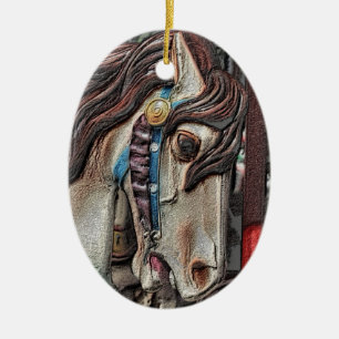 Ornamento de Arte do Lápis Carousel Horse