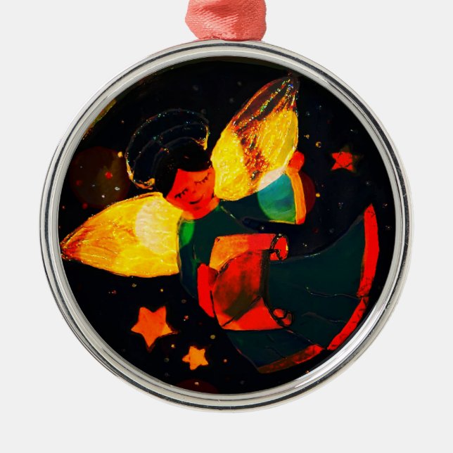 Ornamento de Árvore de Anjo Guardião (Frente)