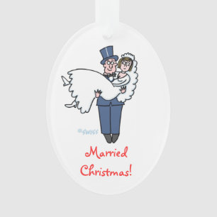 Ornamento de Árvore de Casamento de Natal em Newly