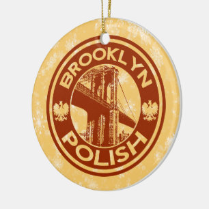 Ornamento de Árvore de Natal Brooklyn Polonês Amer