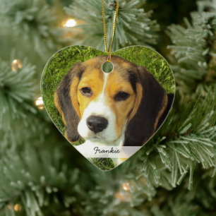 Ornamento de Árvore de Natal com Imagem de Cão Dup
