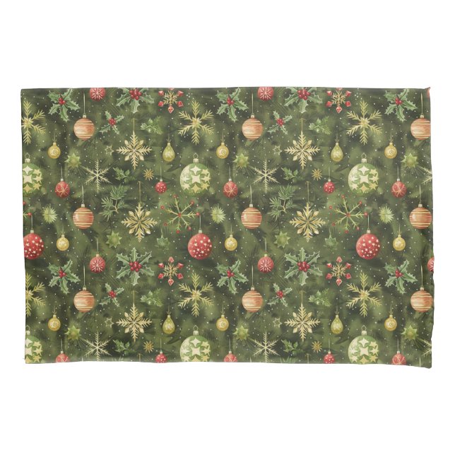 Ornamento de árvore de Natal em aquarela (Frente)