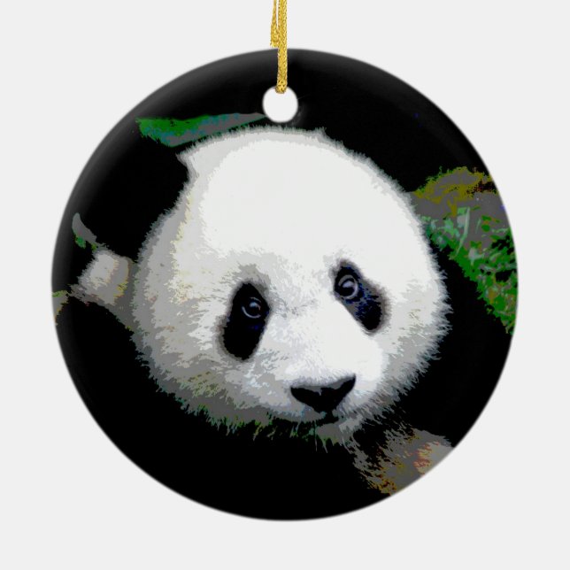Ornamento de Árvore de Natal Panda Legal Dupla (Traseira)