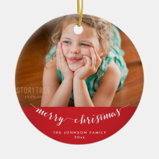 Ornamento de Árvore de Natal Personalizada de Foto