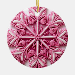 Ornamento de Árvore de Natal Rosa