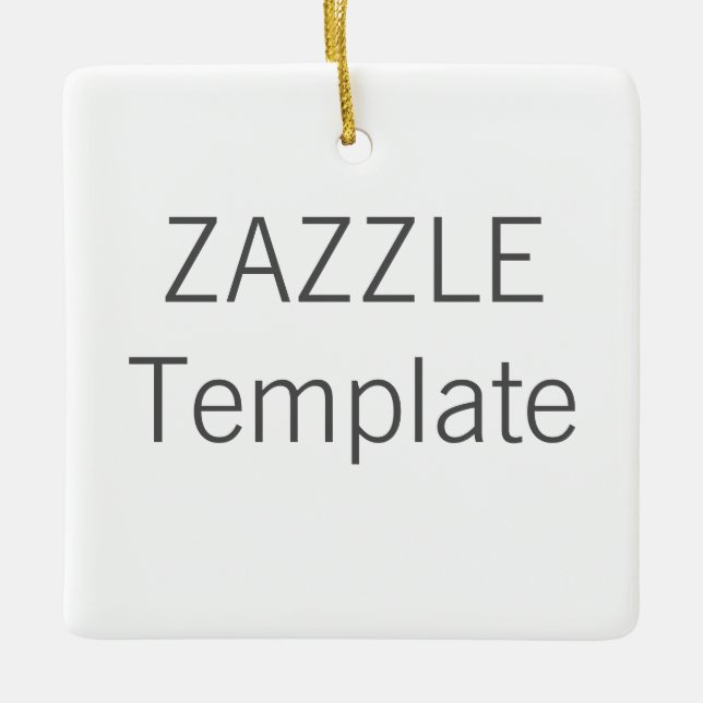 Ornamento de Árvore de Natal SQUARE de Cerâmica Pe (Frente)