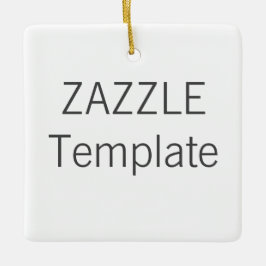 Ornamento de Árvore de Natal SQUARE de Cerâmica Pe