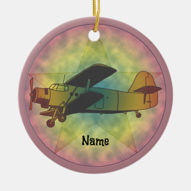 Ornamento de Avião de Bela Antiga (Frente)