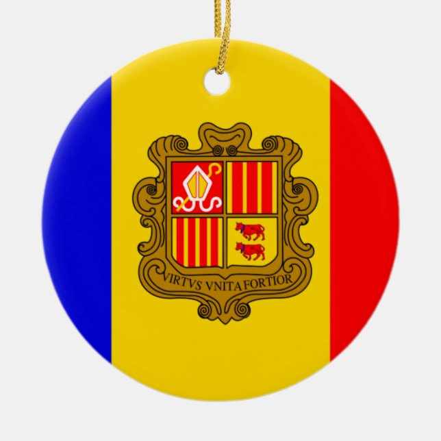 ornamento de bandeira andorra (Frente)