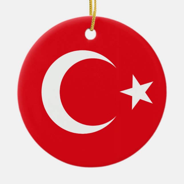 Ornamento de Bandeira da Turquia (Frente)