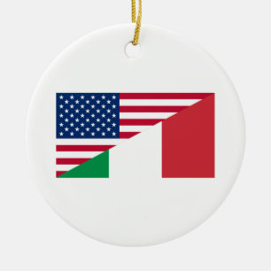 Ornamento de Bandeira do Orgulho Americano Italian