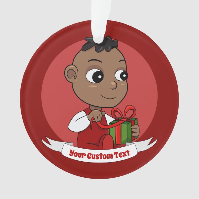 Ornamento de bebê de Natal bonito (Frente)