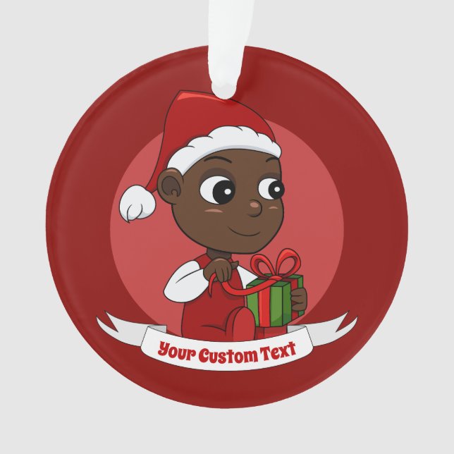 Ornamento de bebê de Natal bonito (Frente)