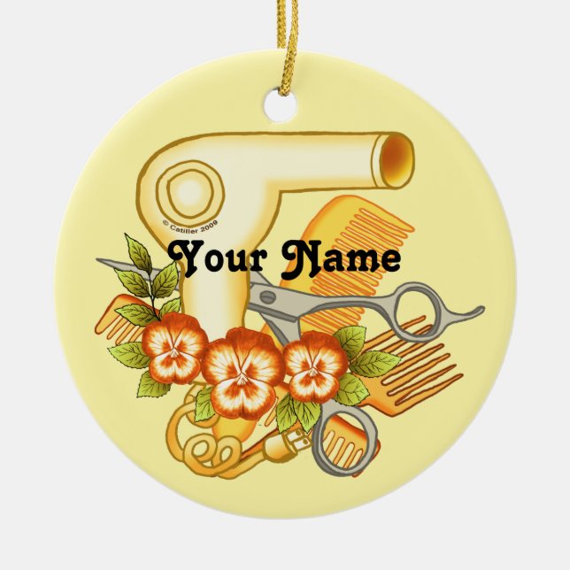 Ornamento de Bela Pansy Amarelo (Frente)