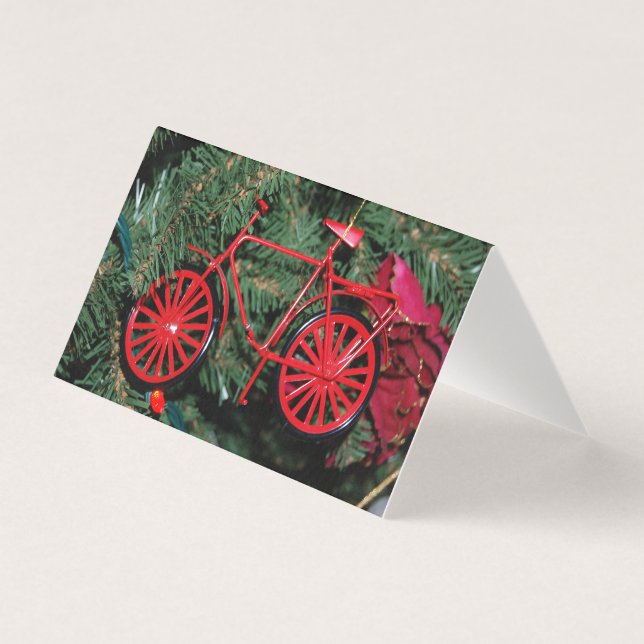 Ornamento de bicicleta em uma árvore de Natal (Frente)