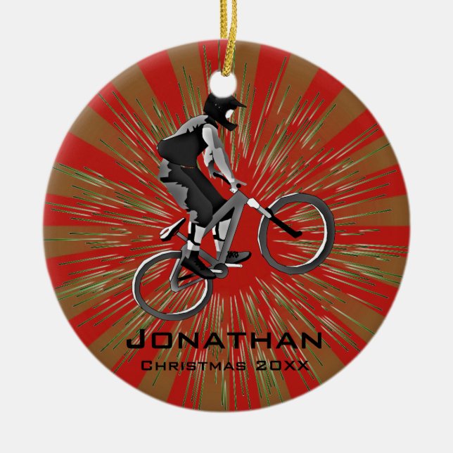 Ornamento de Biking Personalizado (Frente)