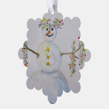 ornamento de boneco de neve